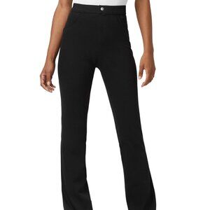 #1369 Hue Women's High-Rise Denim Baby Bootcut Leggings - Black Denim